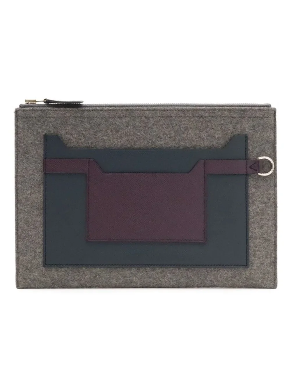 Hermes Toodoo 29 Clutch Second Pouch Business Felt Veau Epsom Gray Navy Burgundy